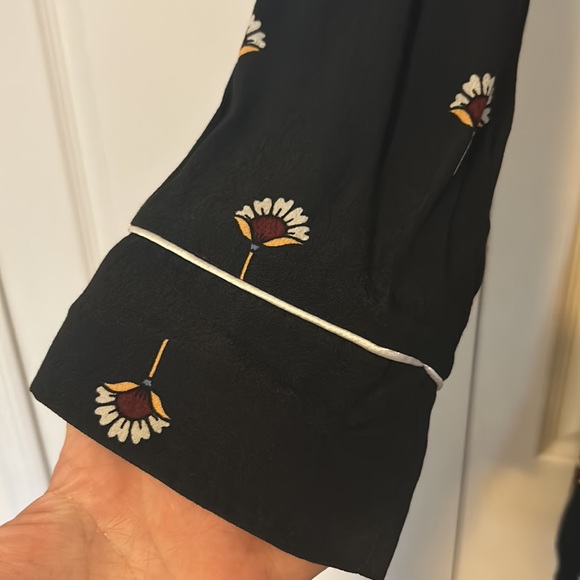 Black K/Lab Button-Up Sleep Dress - Picture 3 of 9